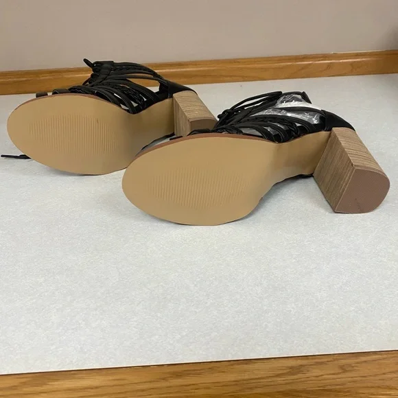 Portia Black Braided Block Heel by ccocci - Picture 10 of 11